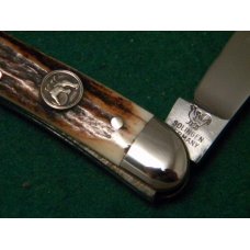 Hen and Rooster Bertram Cutlery Solingen Germany Stag 203 DS Whittler Knife c.1980's Hen and Rooster Bertram Cutlery Solingen Germany Stag 203 DS Whittler Knife c.1980's