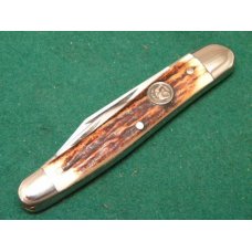 Hen and Rooster Bertram Cutlery Solingen Germany Stag 203 DS Whittler Knife c.1980's Hen and Rooster Bertram Cutlery Solingen Germany Stag 203 DS Whittler Knife c.1980's