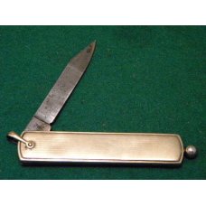 J.C.N. Co. Pat. 11-9-37 Gold Filled Pull Ball Switch Blade Knife - c.1937-1948