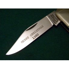 Parker Cut. Co. Japan Pearl Lockback Whittler - 1980 Christmas Knife Parker Cut. Co. Japan Pearl Lockback Whittler - 1980 Christmas Knife