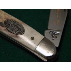 Case XX USA 2 Dot (1998) Stag Muskrat SS Case Collectors Club Life Member Knife