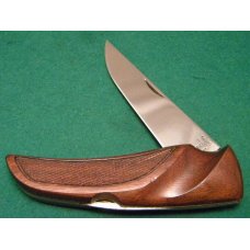 Gerber Hand Checkered Walnut Folding Hunter (S) Knife - c.1968-1974 - NIB