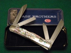 Case Bros. Cutlery Co. USA SS Paua 84052 Congress Knife - NIB