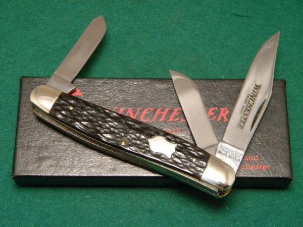 Winchester Trademark USA 1987 Bone 3964 Stockman Knife - NIB Winchester Trademark USA 1987 Bone 3964 Stockman Knife - NIB