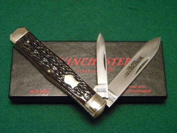 Winchester Trademark USA 1987 Bone 2921 Coffin Pattern Knife - NIB Winchester Trademark USA 1987 Bone 2921 Coffin Pattern Knife - NIB