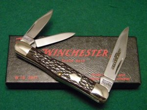 Winchester Trademark USA 1989 Bone 3971 Whittler Knife - NIB