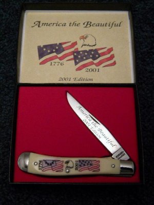 Schrade + USA SC503 America The Beautiful 2001 Edition Linerlock Knife - NIB
