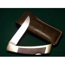 Gerber Portland, OR 97223 USA Brass/Wood Lockback Knife and Leather Pouch Gerber Portland, OR 97223 USA Brass/Wood Lockback Knife and Leather Pouch