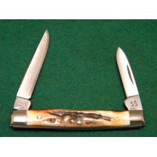 Case XX Stainless USA 5233 SSP 4 Dot (1976) Stag 2 Blade Pen Knife Case XX Stainless USA 5233 SSP 4 Dot (1976) Stag 2 Blade Pen Knife