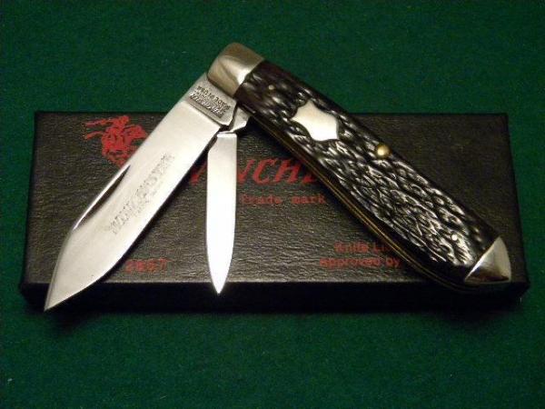 Winchester Trademark USA 1987 Bone 2857 Torpedo Jack Knife - NIB