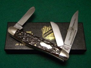 John Primble India Steel Works 1988 Bone 5330 Stockman Knife - NIB