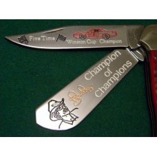 Case XX Bradford, PA USA 1991 Bone Winston Cup Champion Richard Petty Saddlehorn Knife Case XX Bradford, PA USA 1991 Bone Winston Cup Champion Richard Petty Saddlehorn Knife