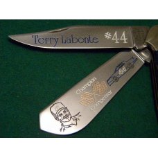 Case XX Bradford, PA USA 1991 Bone Winston Cup Champion Terry Labonte Saddlehorn Knife Case XX Bradford, PA USA 1991 Bone Winston Cup Champion Terry Labonte Saddlehorn Knife