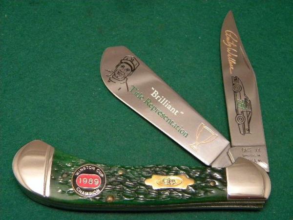 Case XX Bradford, PA USA 1991 Bone Winston Cup Champion Rusty Wallace Saddlehorn Knife