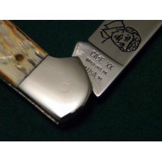 Case XX Bradford, PA USA 1991 Bone Winston Cup Champion Bobby Allison Saddlehorn Knife Case XX Bradford, PA USA 1991 Bone Winston Cup Champion Bobby Allison Saddlehorn Knife