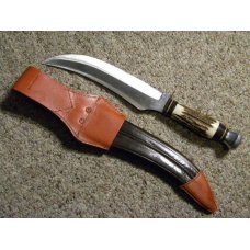 Carl Schlieper Solingen Germany Eye Stag Jim Bowie Original Buffalo Skinner Sheath Knife- C. 1980's Carl Schlieper Solingen Germany Eye Stag Jim Bowie Original Buffalo Skinner Sheath Knife- C. 1980's