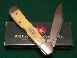 Case XX USA 2000 Lemonade Yellow Bone 61549L SS Copperlock Knife - SFO - NIB