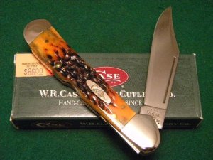 Case XX USA 2000 Autumn Peachseed Bone 61549L SS Copperlock Knife - SFO - NIB