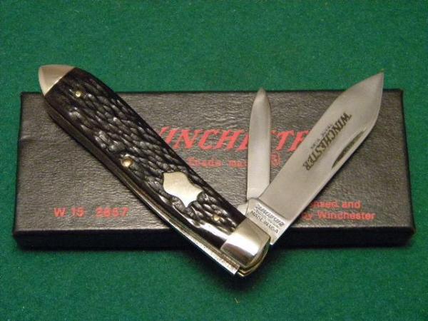 Winchester Trademark USA 1987 Bone 2857 Torpedo Jack Knife - NIB Winchester Trademark USA 1987 Bone 2857 Torpedo Jack Knife - NIB