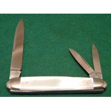 E Bruckmann Germany Pearl Whittler Knife w/Shield - C. 1891-1956 E Bruckmann Germany Pearl Whittler Knife w/Shield - C. 1891-1956