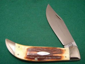 Case XX Hand Made USA 4 Dot (1976) Stag 5172 SSP Clasp Knife