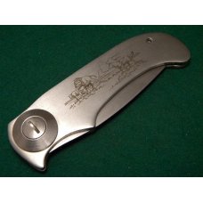 Wyoming Knife Corp. Powder River Folder Lockback Knife and Pouch - NIB Wyoming Knife Corp. Powder River Folder Lockback Knife and Pouch - NIB