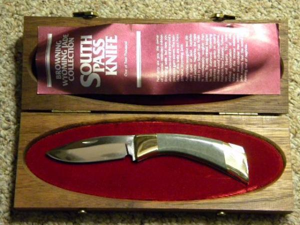 Browning USA Wyoming Jade Collection South Pass Lockback Knife - NIB Browning USA Wyoming Jade Collection South Pass Lockback Knife - NIB