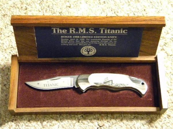 Boker Solingen Tree Brand 1988 Limited Edition The R.M.S. Titanic Lockback Knife - NIB Boker Solingen Tree Brand 1988 Limited Edition The R.M.S. Titanic Lockback Knife - NIB