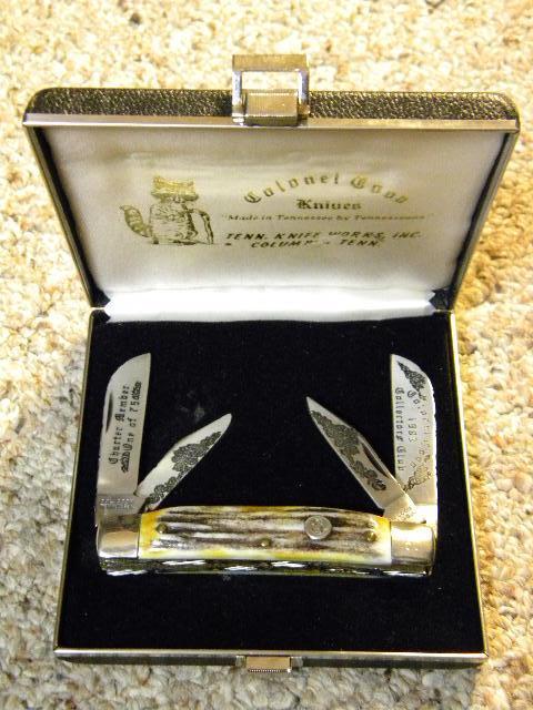 Col. Coon Tenn., USA 1983 Colonel Coon Knife Collectors Stag Congress Knife *Fileworked* - NIB Col. Coon Tenn., USA 1983 Colonel Coon Knife Collectors Stag Congress Knife *Fileworked* - NIB
