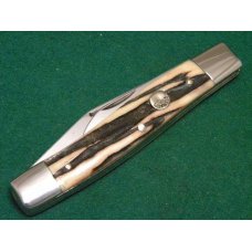 Custom Stag 2 Blade Stockman Knife by A.M. Mayhall - C. 1960's Custom Stag 2 Blade Stockman Knife by A.M. Mayhall - C. 1960's