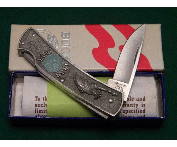 Buck 825 USA 1986 Statue of Liberty 100th Anniversary Lockback Knife NIB