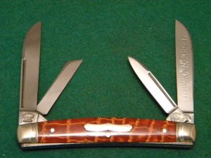 Fight'n Rooster Frank Buster Celebrated Cutlery Germany Crocodile 4 Blade Congress Knife - Rare