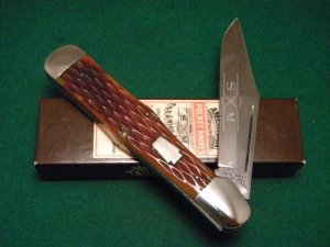 Schatt & Morgan Titusville PA. 1991 Bone 041983 Big Coke Bottle Knife - NIB