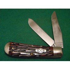 Schatt & Morgan Titusville PA. Bone 042101 File & Wire Jumbo Trapper Knife - NIB Schatt & Morgan Titusville PA. Bone 042101 File & Wire Jumbo Trapper Knife - NIB