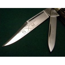 Schatt & Morgan Titusville PA. 1991 Bone 042151 Mini Trapper Knife - NIB Schatt & Morgan Titusville PA. 1991 Bone 042151 Mini Trapper Knife - NIB