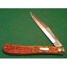 Schatt & Morgan Titusville PA. 1991 Bone 041811 Slimline Trapper / Farmers Knife - NIB Schatt & Morgan Titusville PA. 1991 Bone 041811 Slimline Trapper / Farmers Knife - NIB
