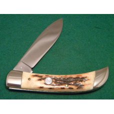 Custom Stag Slip Joint Folding Knife by A.M. Mayhall - C. 1960's Custom Stag Slip Joint Folding Knife by A.M. Mayhall - C. 1960's