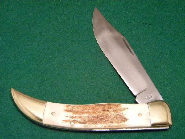 Custom Stag Slip Joint Folding Clasp Knife by A.M. Mayhall - C. 1960's Custom Stag Slip Joint Folding Clasp Knife by A.M. Mayhall - C. 1960's