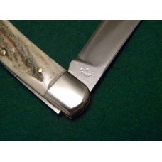 Custom Stag Slip Joint Folding Lockback Knife by A.M. Mayhall - C. 1960's Custom Stag Slip Joint Folding Lockback Knife by A.M. Mayhall - C. 1960's