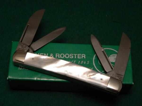 Hen and Rooster Bertram Cutlery Solingen Germany Pearl 124 MP Congress Knife c. 1980's - NIB Hen and Rooster Bertram Cutlery Solingen Germany Pearl 124 MP Congress Knife c. 1980's - NIB