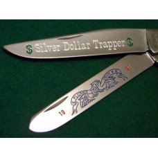 Case XX USA 1991 Rogers Bone ROG6254 SS Silver Dollar Trapper Knife & Coin Set - NIB Case XX USA 1991 Rogers Bone ROG6254 SS Silver Dollar Trapper Knife & Coin Set - NIB