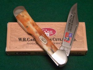 Case XX USA 2000 Smooth Chestnut Appaloosa Bone 61549L SS Beetle Bailey Copperlock Knife - SFO - NIB
