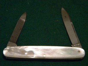 Schrade Cut Co Walden NY Pearl 2 Blade Pen Knife c.1904-1946