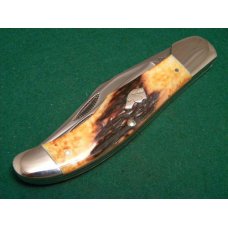 Ka-Bar Kabar Union Cut Co Olean, NY Stag X11/77 Dog Head Folding Hunter Knife c.1977 Ka-Bar Kabar Union Cut Co Olean, NY Stag X11/77 Dog Head Folding Hunter Knife c.1977