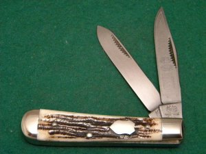 Bulldog Brand Solingen Germany Stag Mini Trapper Knife