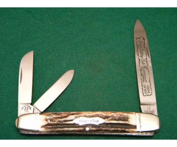 Kissing Crane Robt Klass Solingen Germany 1984 Gator Cutlery Club Stag