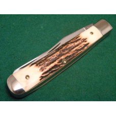 Battle Axe Brand USA (Made by Queen) Stag Trapper Knife