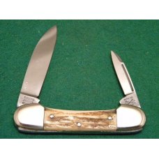 Battle Axe Brand Shouse & Hardin Germany Stag Mini Canoe (Baby Butterbean) Knife Battle Axe Brand Shouse & Hardin Germany Stag Mini Canoe (Baby Butterbean) Knife