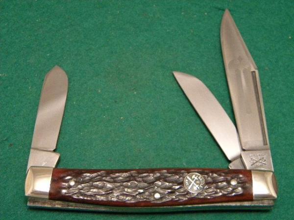 Battle Axe Brand Shouse & Hardin Germany Bone Stockman Knife