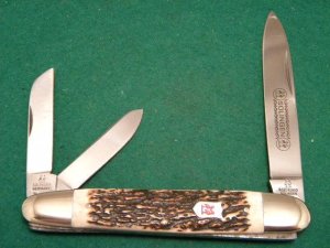 Kissing Crane Robi Klass Solingen Germany Stag Anglo Saxon Whittler Knife - c.1980's
